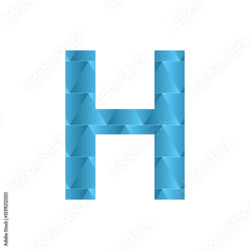 H letter 3d vector illustration logo design. 3d background design.