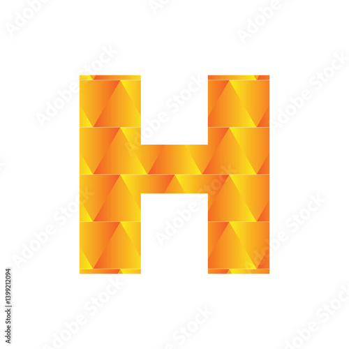 H letter 3d vector illustration logo design. 3d background design.