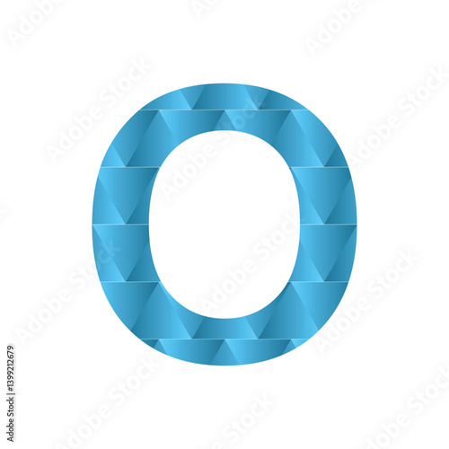 O letter 3d vector illustration logo design. 3d background design.