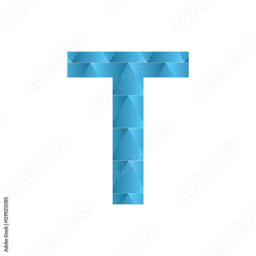 T letter 3d vector illustration logo design. 3d background design.