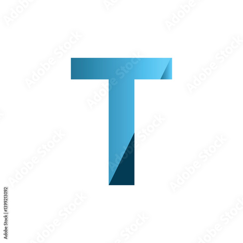 T letter 3d vector illustration logo design. 3d background design.