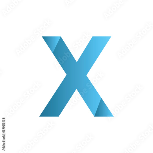 X letter 3d vector illustration logo design. 3d background design.