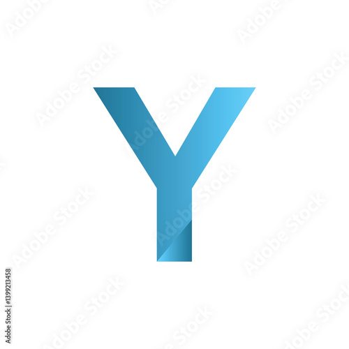 Y letter 3d vector illustration logo design. 3d background design.