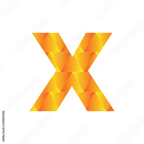 X letter 3d vector illustration logo design. 3d background design.