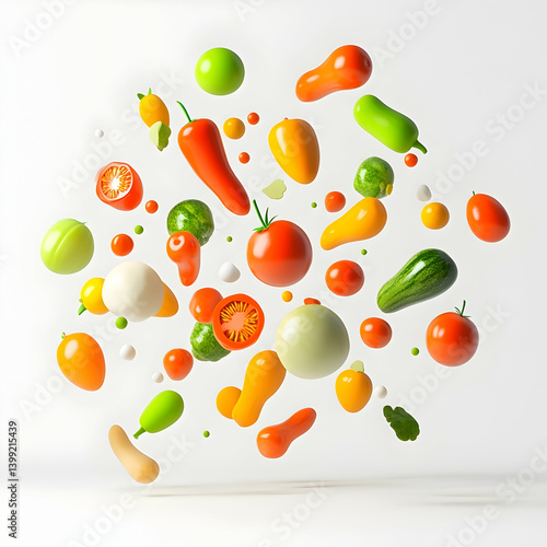 Wallpaper Mural 3D Fast Food Icons – Modern and Trendy Torontodigital.ca