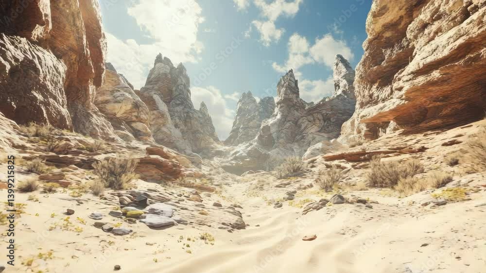 Desert canyon landscape scenic photography footage