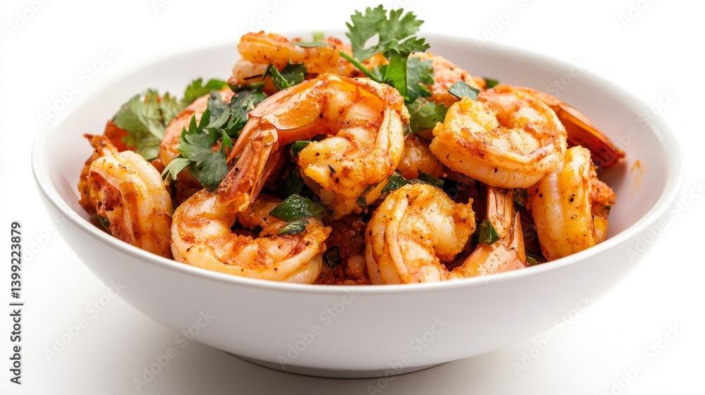 Delicious spicy shrimp with ci sauce, a flavorful seafood dish Delicious spicy shrimp with ci sauce, a flavorful seafood dish