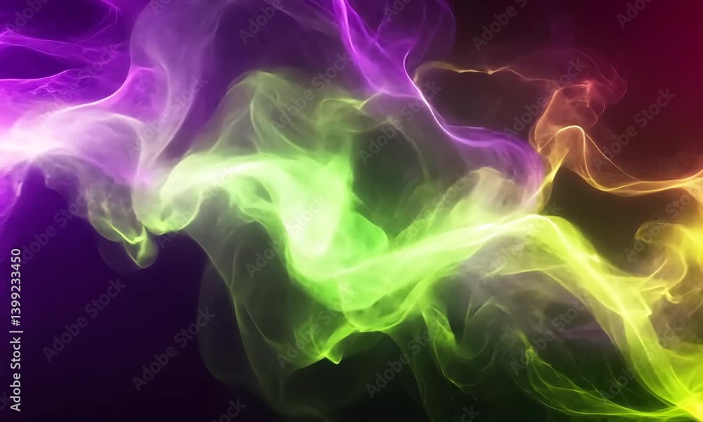 Energetic Abstract Lightning Streaks with Green and Purple Plasma Flowing in a Dynamic Dark Background with Electric Sparks Energetic Abstract Lightning Streaks with Green and Purple Plasma Flowing in a Dynamic Dark Background with Electric Sparks
