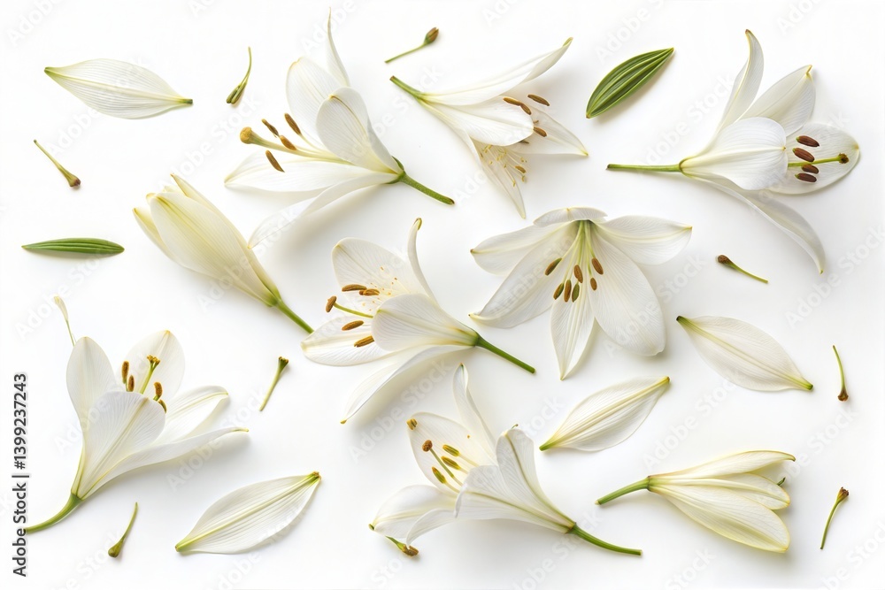 White Lilies Flatlay
