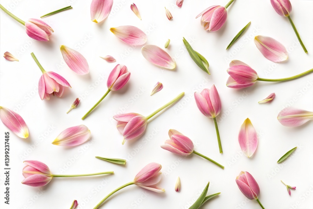 Pink Tulips Flatlay