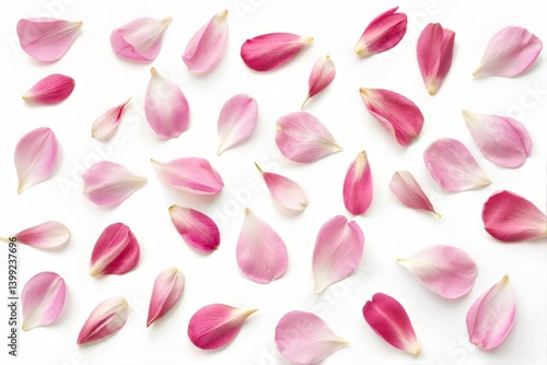 Obraz na płótnie Pink Lotus Petals on White Background w salonie
