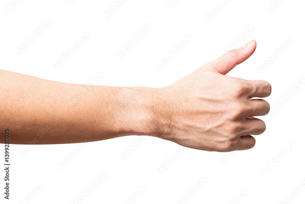 isolated of male hand holding something like a bottle or can. isolated of male hand holding something like a bottle or can.