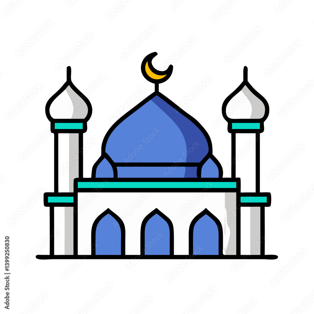 mosque icon, mosque vector illustration-simple illustration of mosque, perfect for mosque logos and icons mosque icon, mosque vector illustration-simple illustration of mosque, perfect for mosque logos and icons