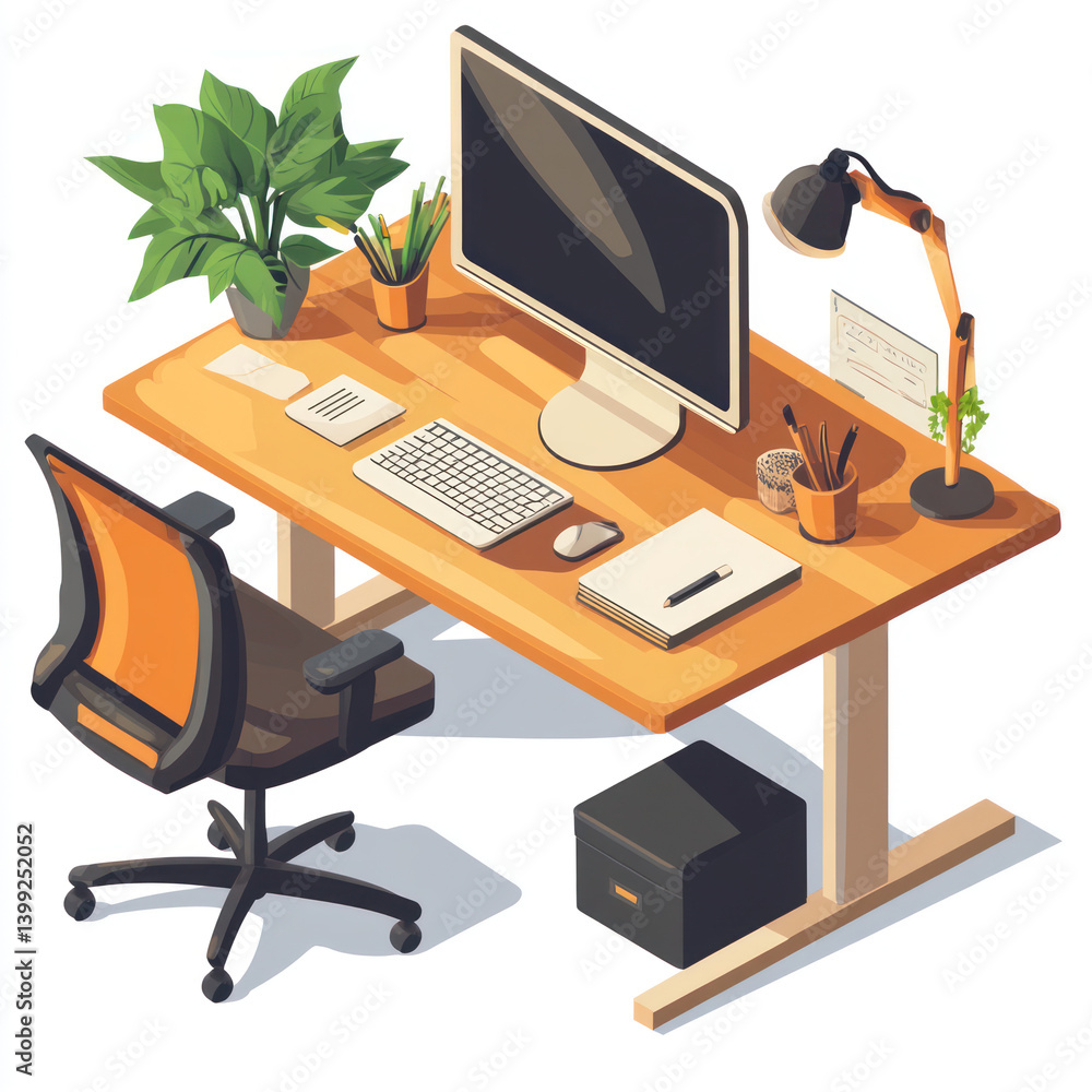 office desk with computer office desk with computer