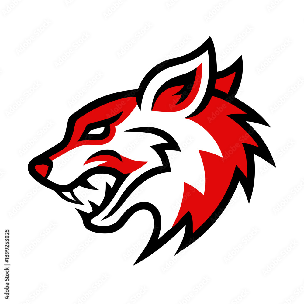 Obraz premium This is a bold and fierce animal mascot logo—perfect for sports teams, clubs, gaming avatars, or merchandise branding.