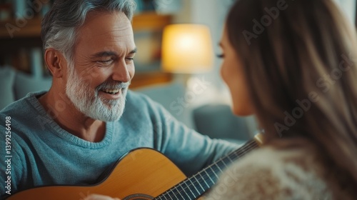 Wallpaper Mural Man serenades loved one with acoustic guitar. Torontodigital.ca