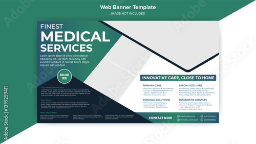 Medical care and healthcare social media cover design and web banner