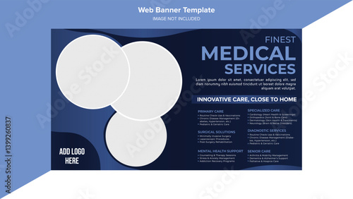 Medical healthcare thumbnail cover and social media web banner design template