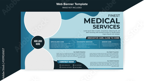 Medical healthcare facebook timeline cover and web banner template
