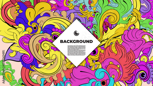 An artistic blend of fractal geometry and vibrant color in vector format—ideal for design pieces that demand attention, from posters to wearable prints