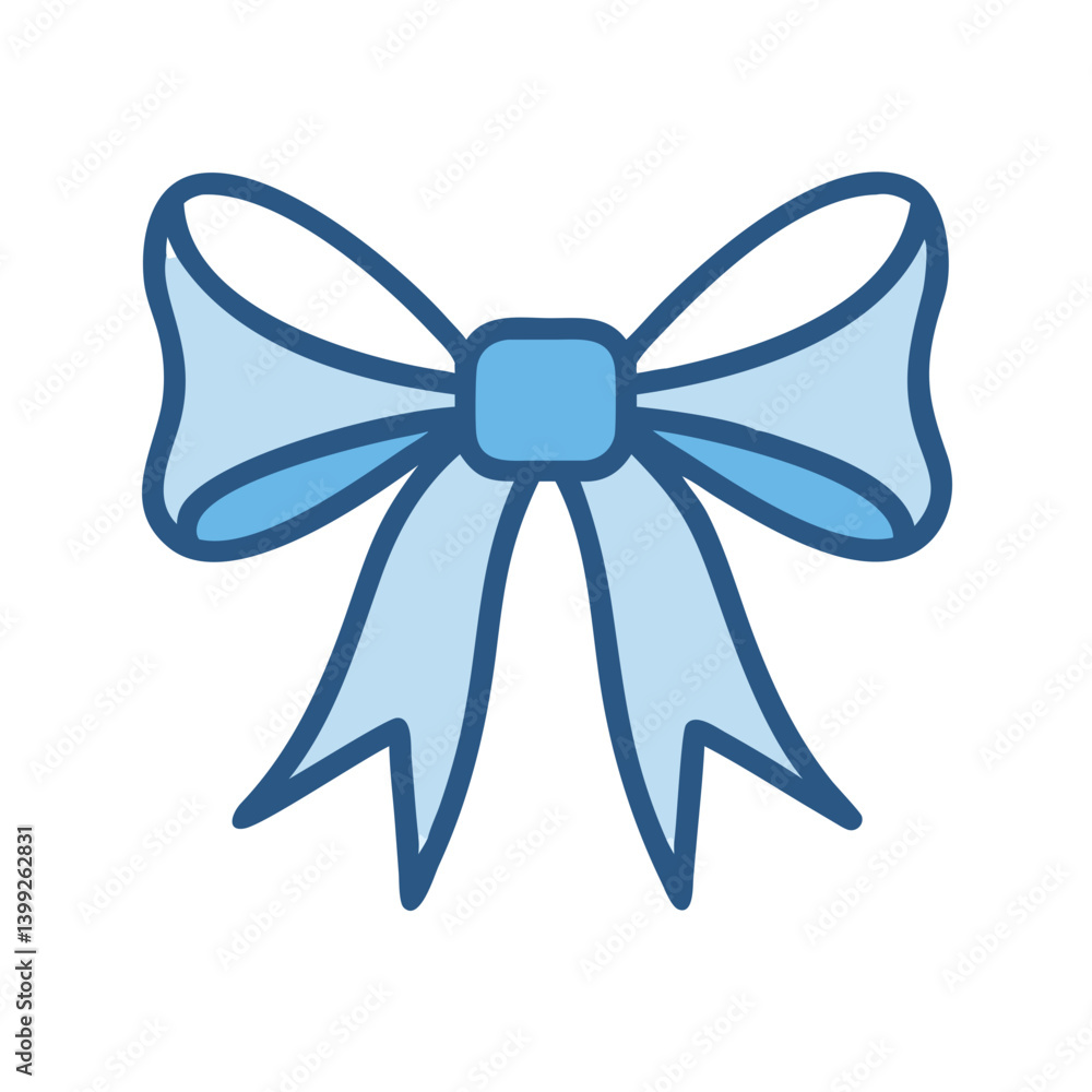 Decorative Bow with Ribbon Ends Icon Design Decorative Bow with Ribbon Ends Icon Design