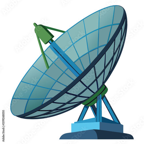large-satellite-dish vector image on-a-white-background