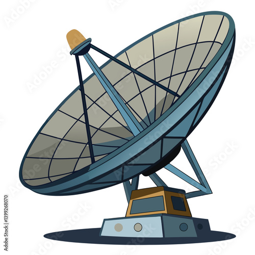 large-satellite-dish vector image on-a-white-background