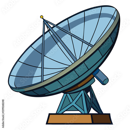 large-satellite-dish vector image on-a-white-background