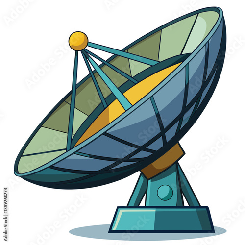 large-satellite-dish vector image on-a-white-background