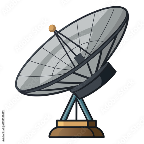 large-satellite-dish vector image on-a-white-background