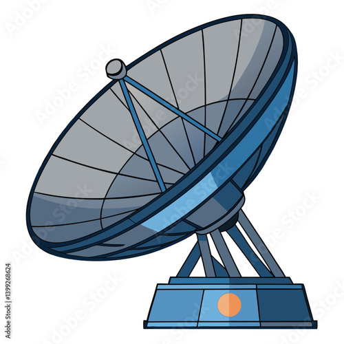 large-satellite-dish vector image on-a-white-background