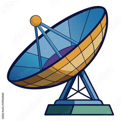 large-satellite-dish vector image on-a-white-background