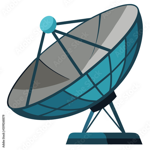 large-satellite-dish vector image on-a-white-background