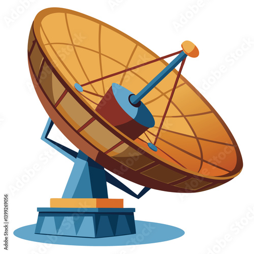 large-satellite-dish vector image on-a-white-background