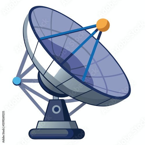 large-satellite-dish vector image on-a-white-background