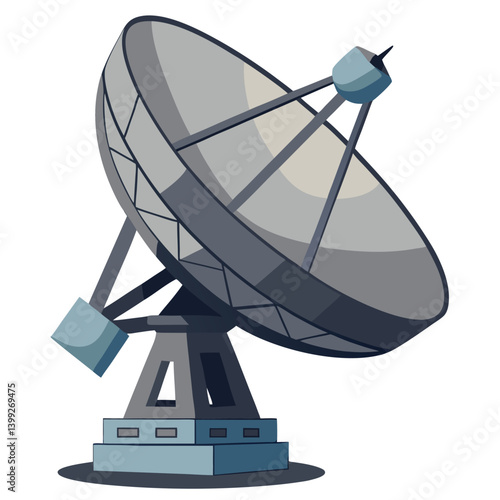 large-satellite-dish vector image on-a-white-background