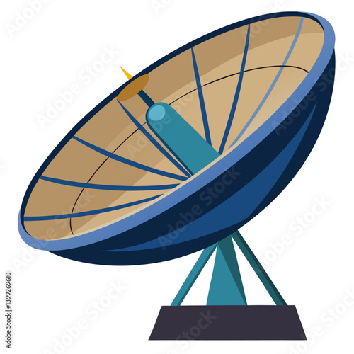 large-satellite-dish vector image on-a-white-background
