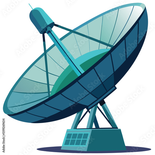 large-satellite-dish vector image on-a-white-background
