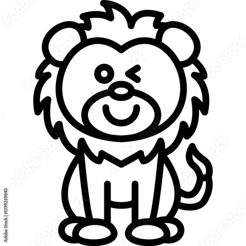 Flirty Lion Icon