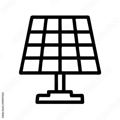 Solar Panel with Supporting Stand Icon Design