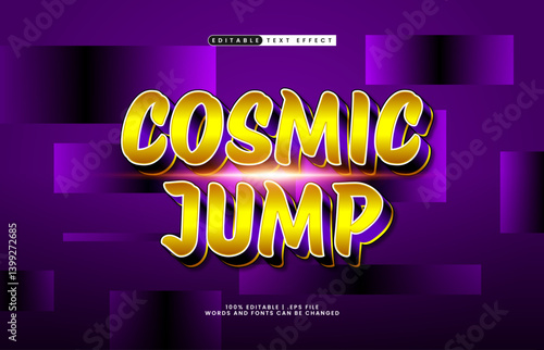 cosmic jump editable text effect with a cosmic and galaxy text effect