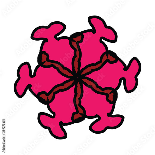 Abstract patterned ceramic or tile vector design with color combination