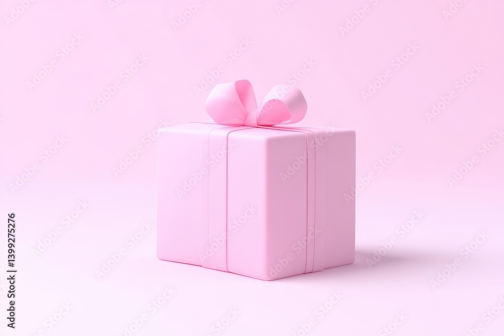 Obraz premium Pastel Pink Gift Box