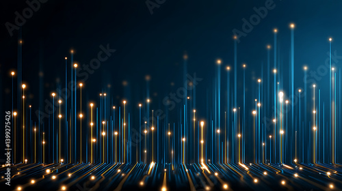 Dynamic neon tech lines on circuit board abstract digital interface in futuristic pattern technology background
