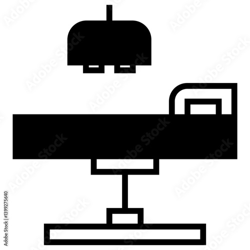 Surgery bed icon	
