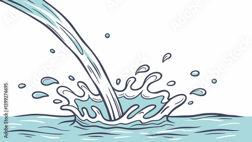 white Water. Splash and spray. Set. Vector image .vector illustration
 