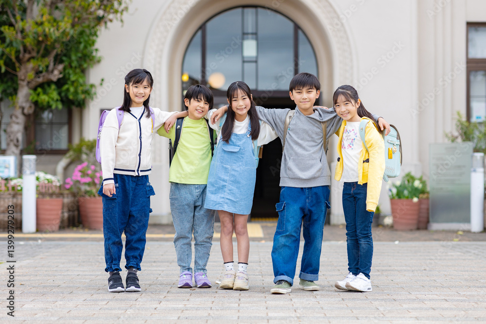 Obraz premium 小学生のポートレート