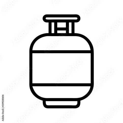 Gas Cylinder with Rounded Top Icon Design