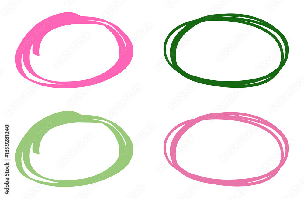 It is a circle drawn with a line.