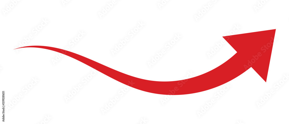 Long arrow icon. long arrow vector. Red long curve arrow icon vector, silhouette, arrow on a white background. vector illustration. Long arrow icon. long arrow vector. Red long curve arrow icon vector, silhouette, arrow on a white background. vector illustration.